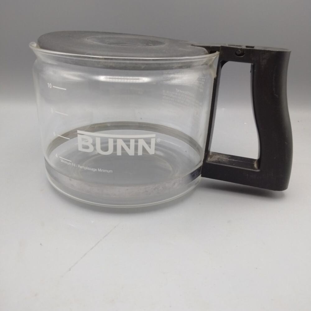Bunn Coffee Maker 10 Cup Carafe Black Replacement Pot Glass With Lid